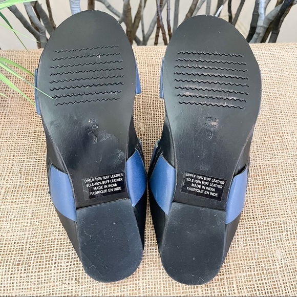 Urban Outfitters BDG Robyn Strap Blue Leather Sandals Size 9 Women’s - Picture 12 of 13